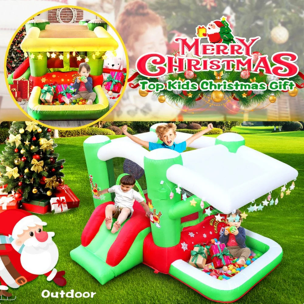 Inflatable Bouncer with Blower, 80" x 91" Play Area, 55" Tall W560