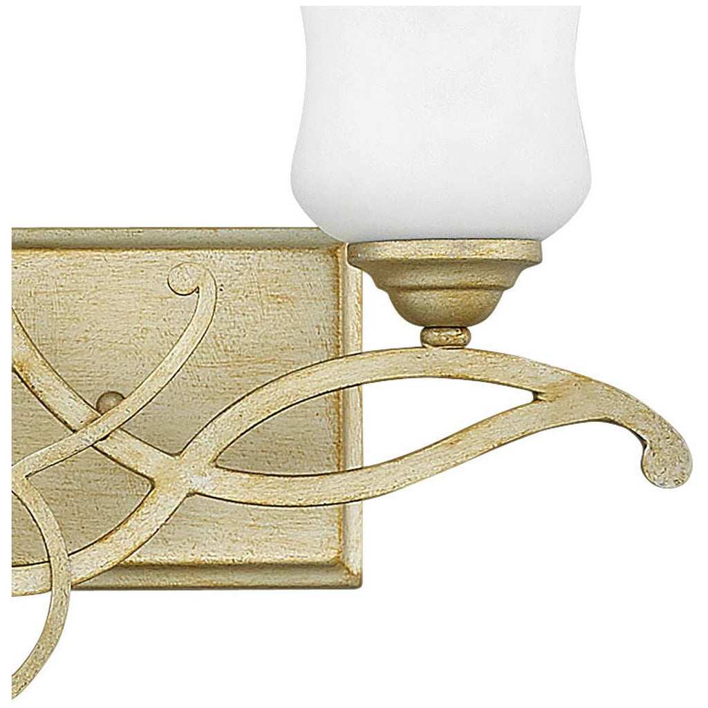 2 Light Silver Leaf Bath I263511