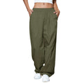 Black High Waist Baggy Cargo Pants Y170167