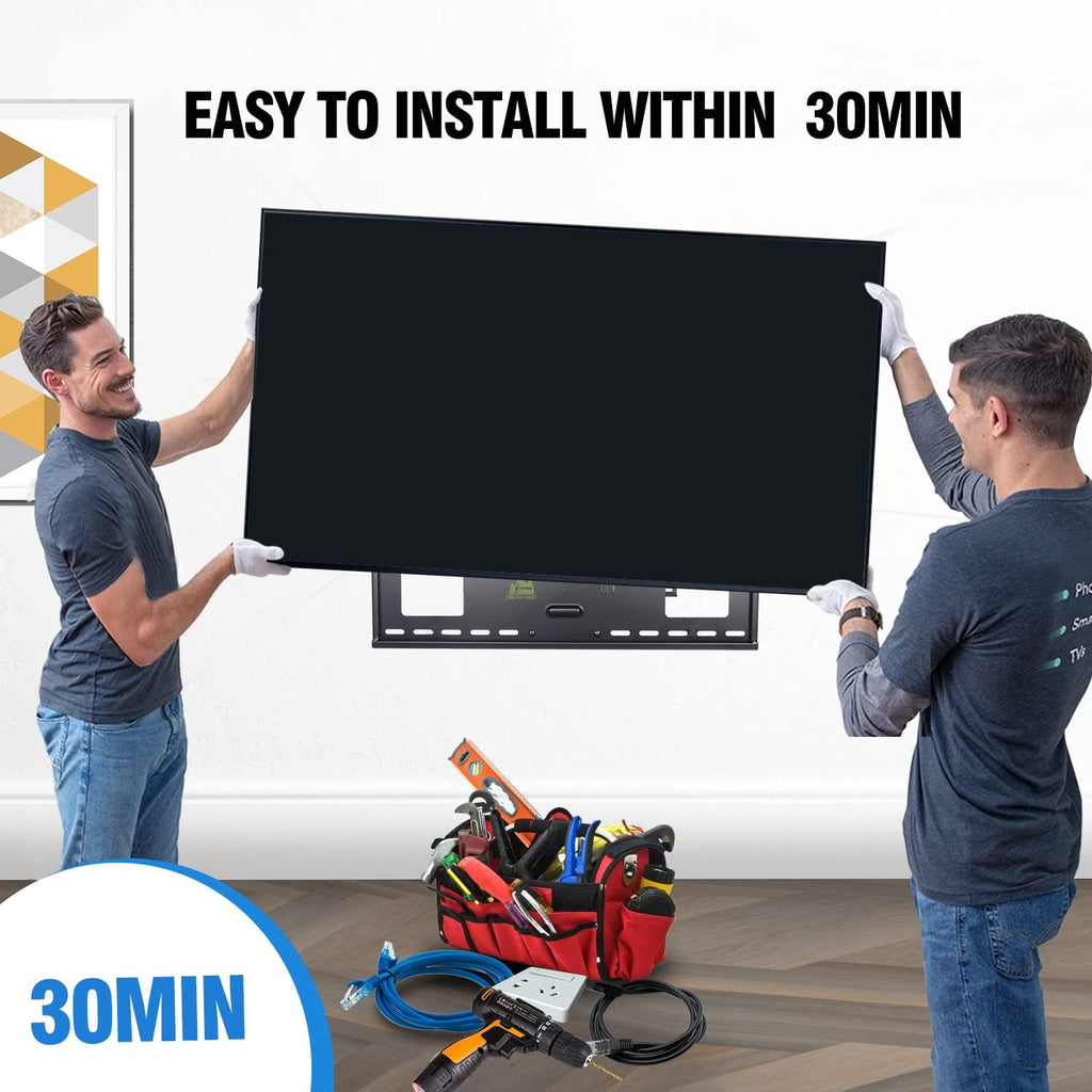 Full Motion TV Wall Mount Bracket, Fits 37-82" TVs, Holds 110lbs A571