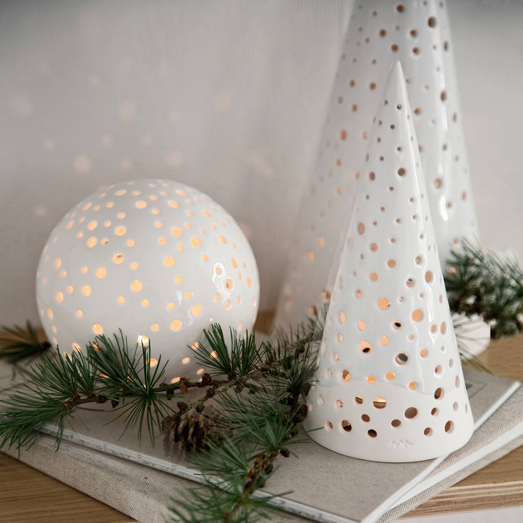 White Tealight Candle Ball 14 cm F208613