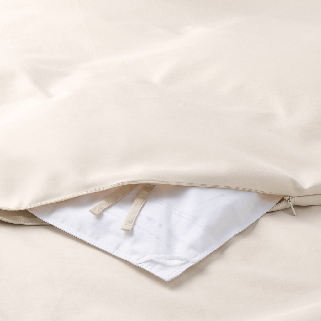 Full/Queen Supima Washed Sateen Duvet & Sham Set Natural X74399