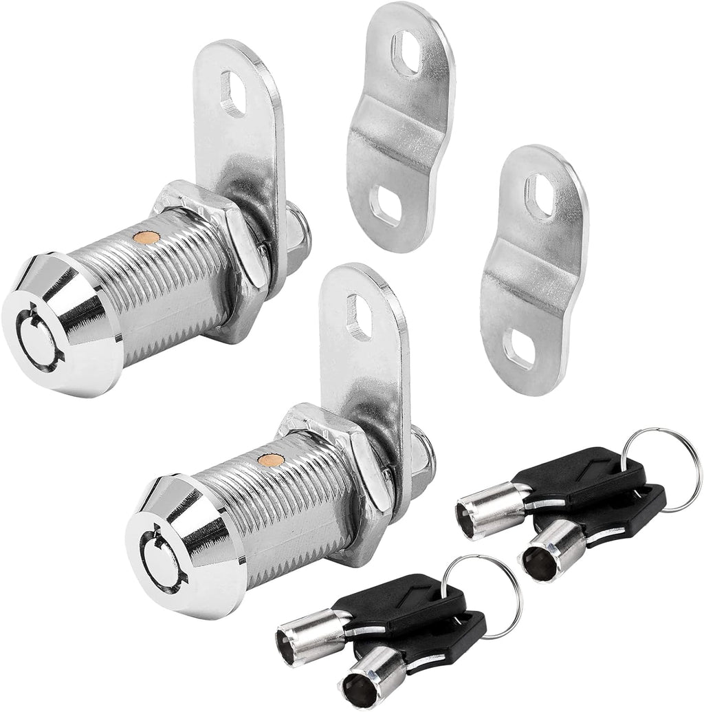 1-1/8 Inch Chrome Tubular Cam Lock 6 Pack D770830