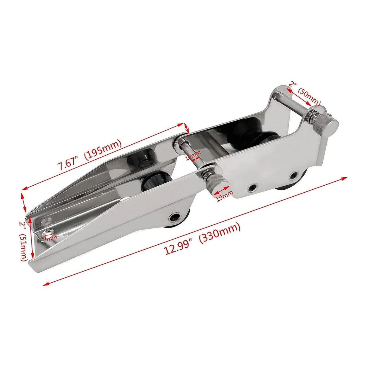 316 Stainless Steel 330mm Hinged Bow Anchor Roller S507882