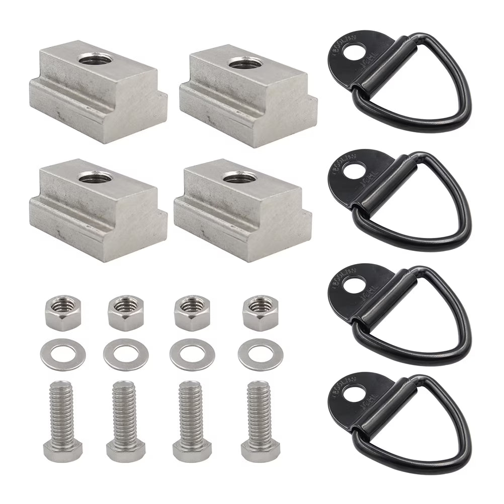 Tie Down Rings Trailer T Slot Ring Anchors Cargo Bed Bolt Truck Anchor Trailers Hook Nuts Cap Socket Deck G79204