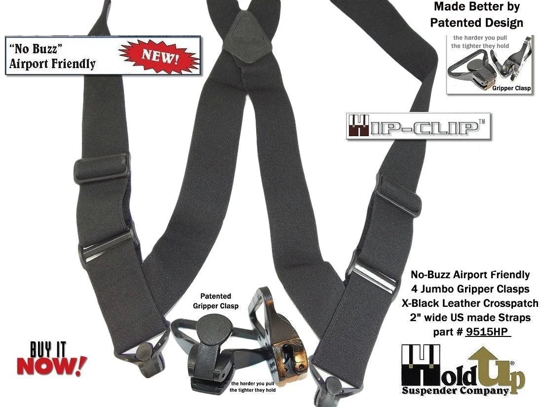 Black X-Back Suspender L871249