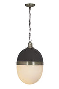 Antique Brass and Black Metal Pendant P83667