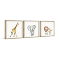 African Safari Animals Triptych, 32 inch x 96 inch N37171