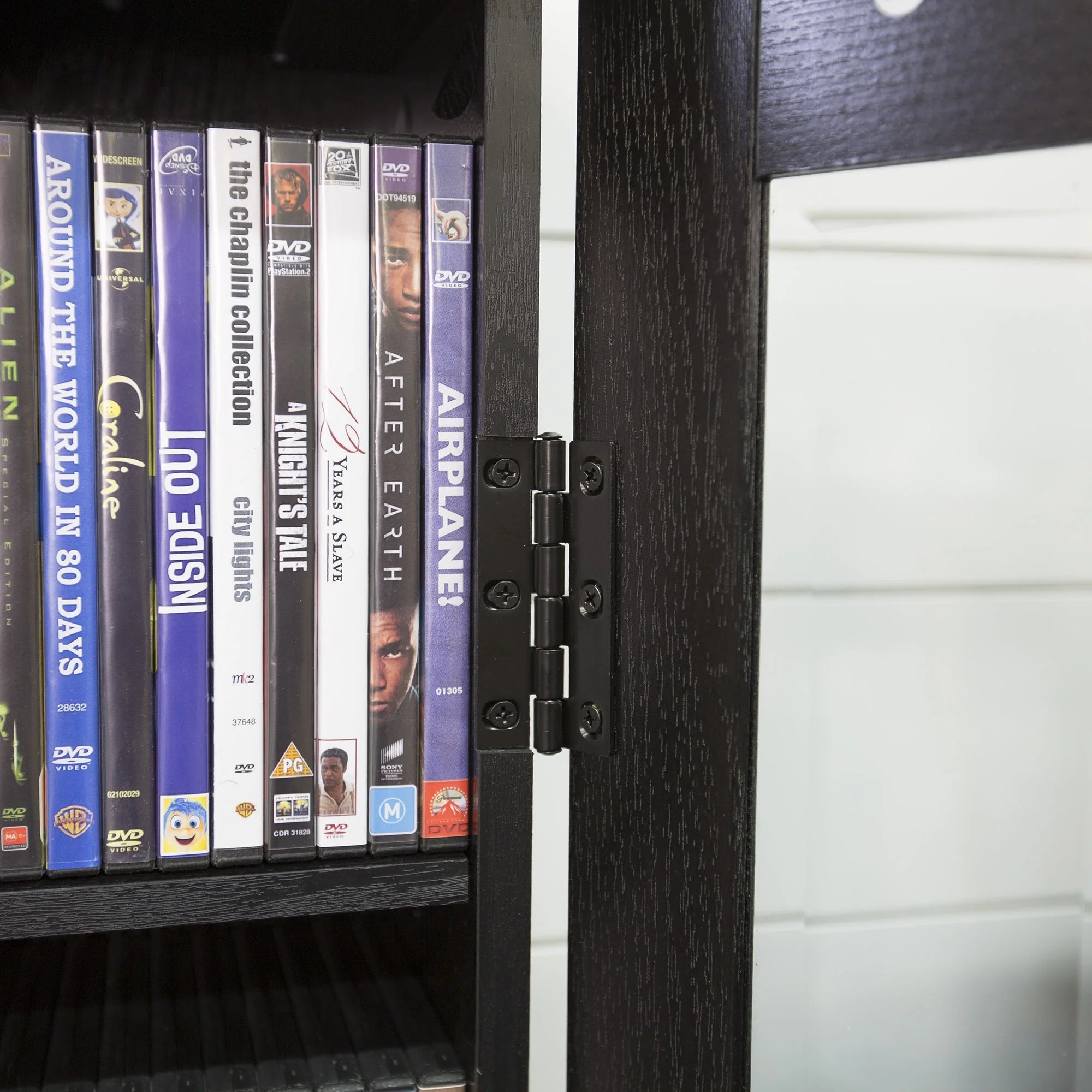 Black Media Tower Storage Cabinet I188914
