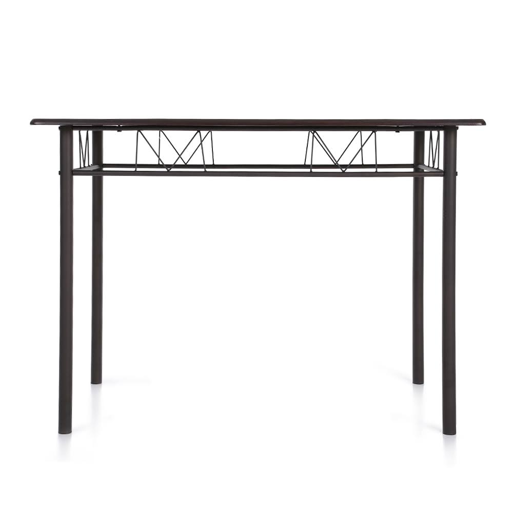 Beige 5pcs Metal Frame Dining Table Chairs Set J614789
