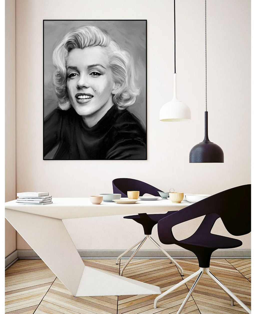 Tan Framed Canvas Q801
