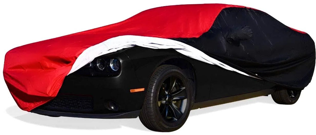 Red/Black Car Cover for Dodge Challenger V1564
