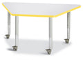 Trapezoid Activity Tables Gray and Yellow - 24 x 48 in. B9368
