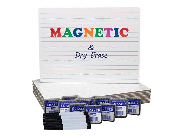 Two Sided Magnetic Dry Erase Boards with Erasers and Pen I91450